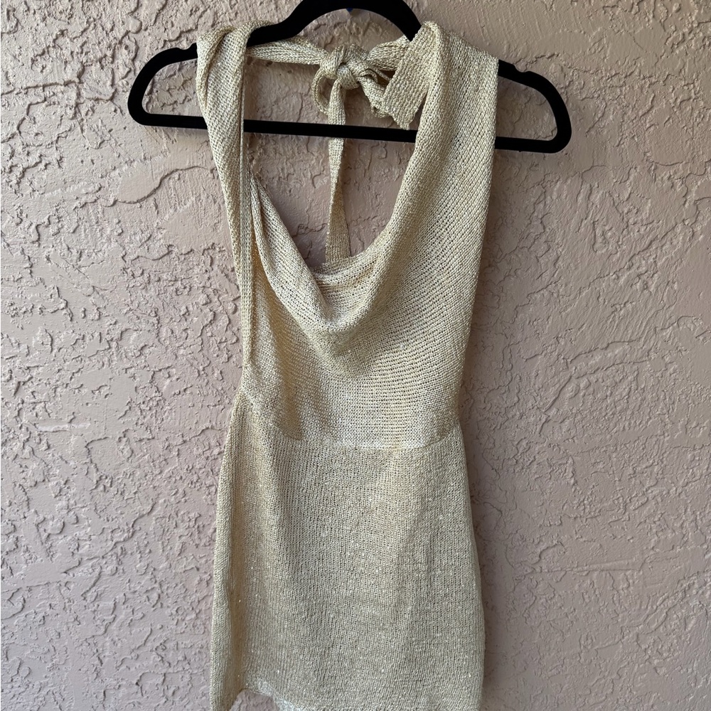 SHEIN Cream Mesh Cover Up
